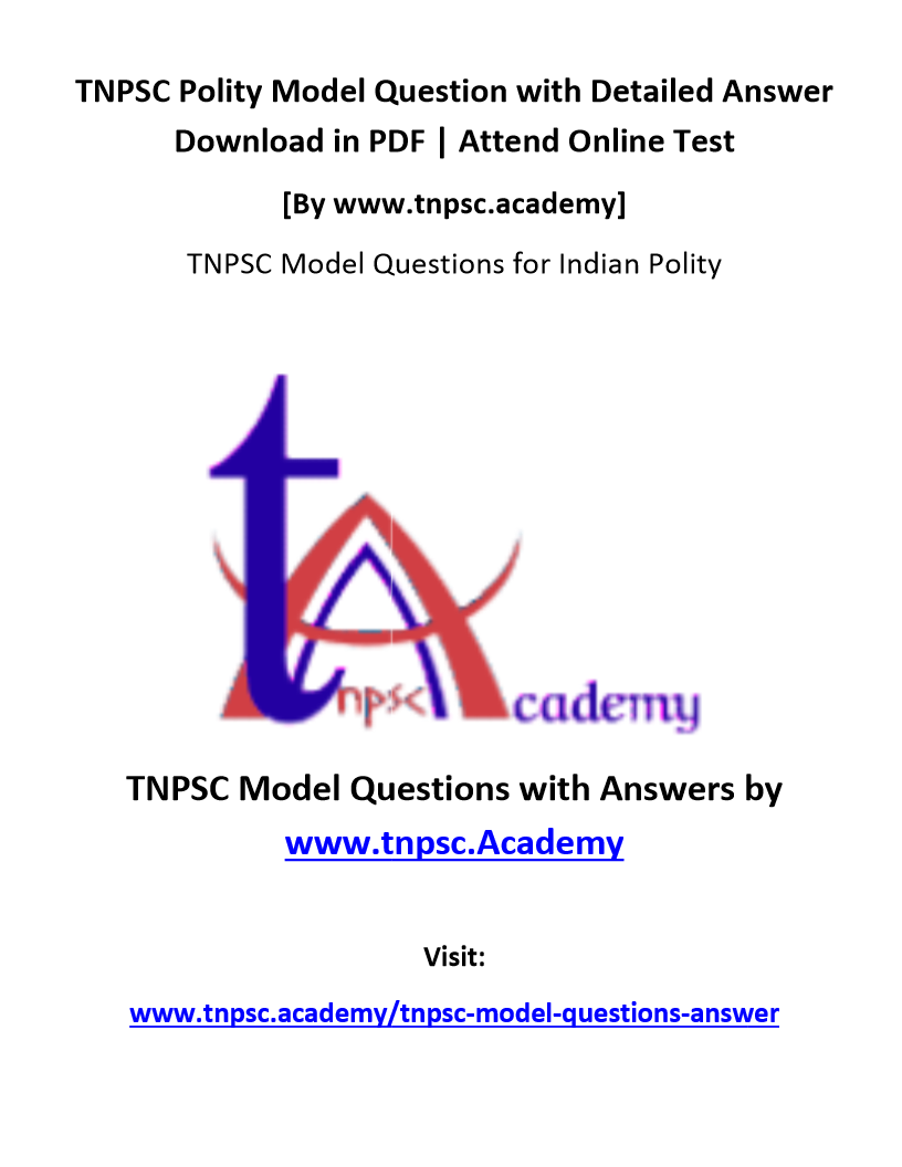 TNPSC Polity Questions